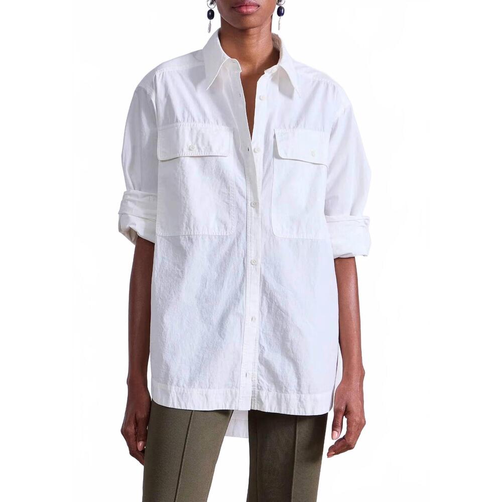 NEW APIECE APART flowe oversized shirt in cream - Picture 6 of 7